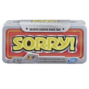 SORRY! Board Game by Hasbro in Portable Case Travel Road Trip Full Gameplay New
